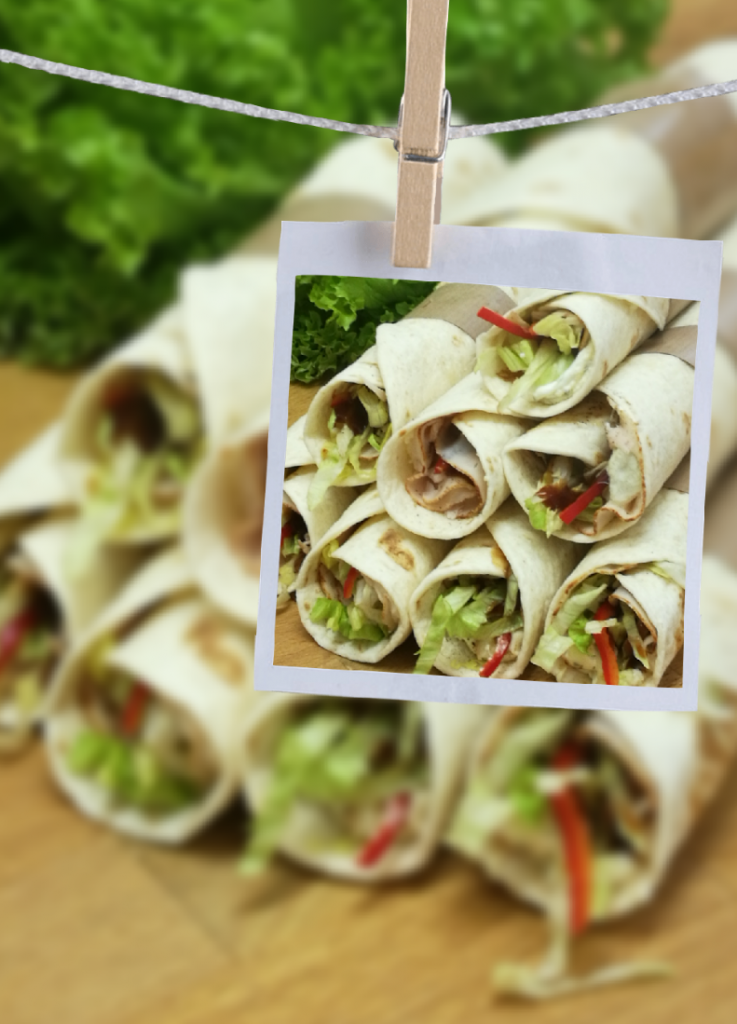 Wrap der Snack für zwischendurch Kaffeepott Frühstückslieferservice